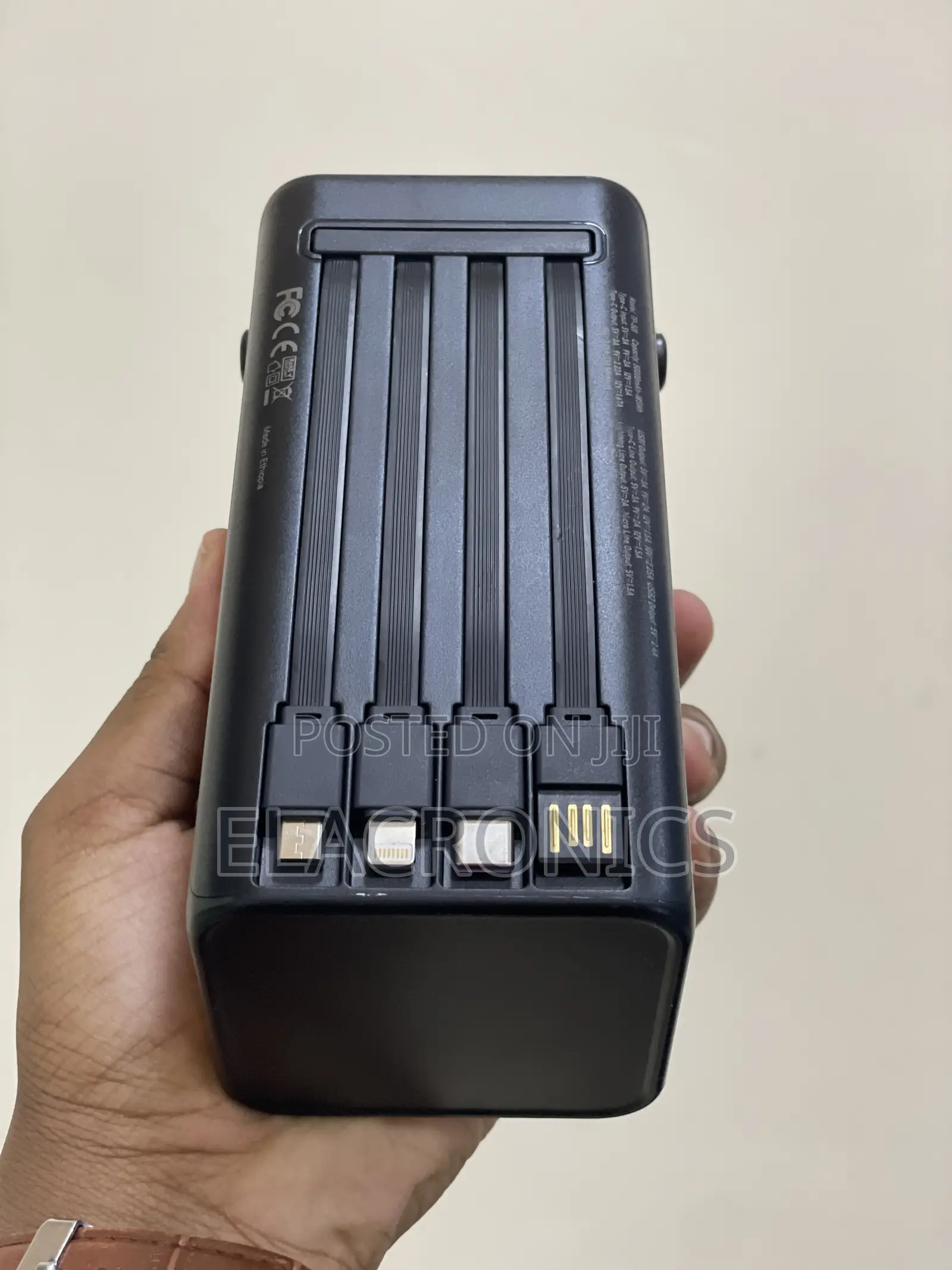 T-Max 50000mah Power Bank | 22.5w Fast Charge | Built-in Cables