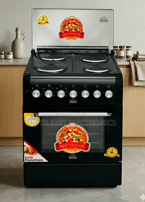 Delta Oven 60×60cm Freestanding Electric Cooker – 4 Hotplates Oven