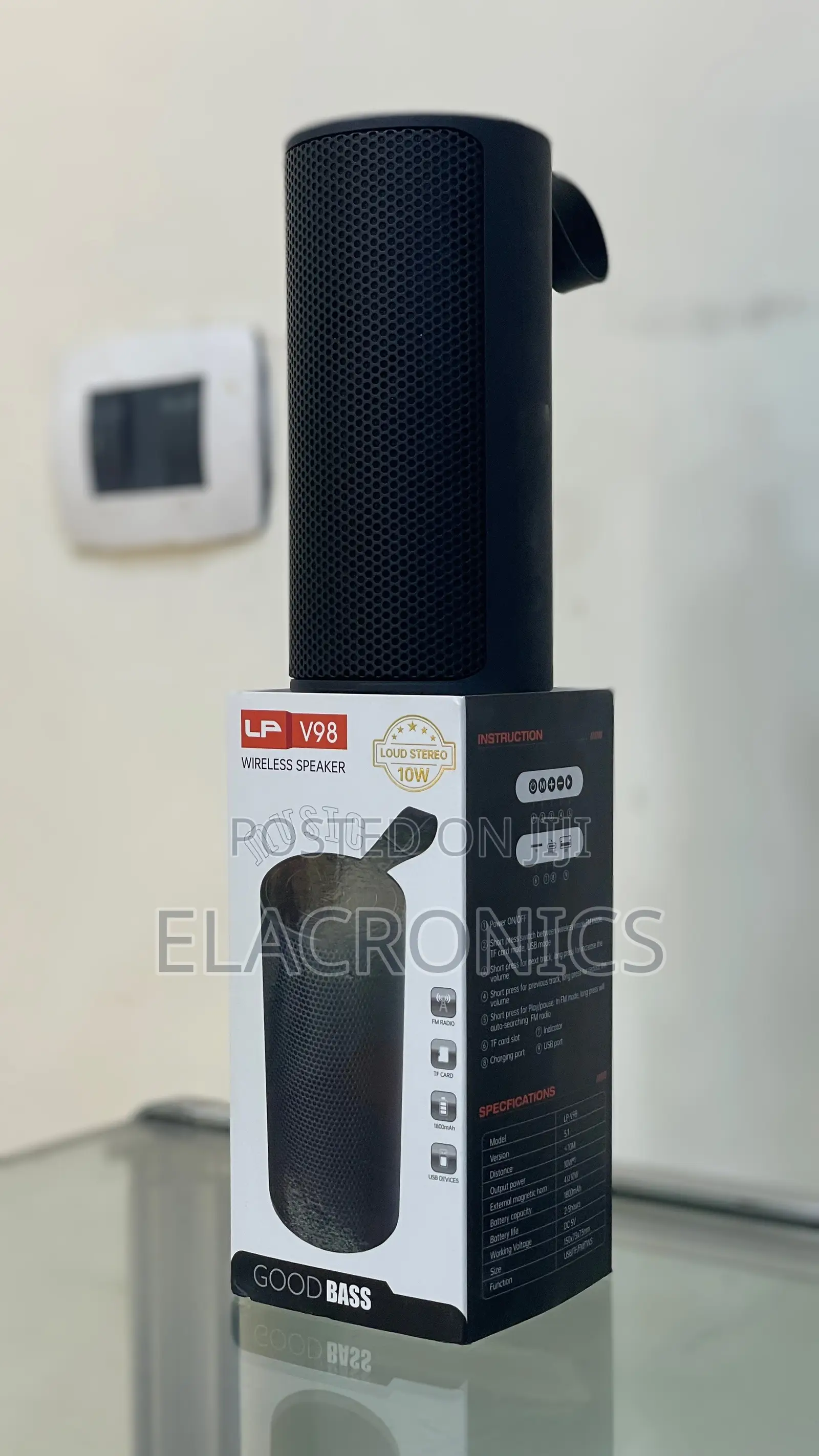 Portable Bluetooth Speaker Lp V98 | 10w Bass | Fm / Usb / Tf