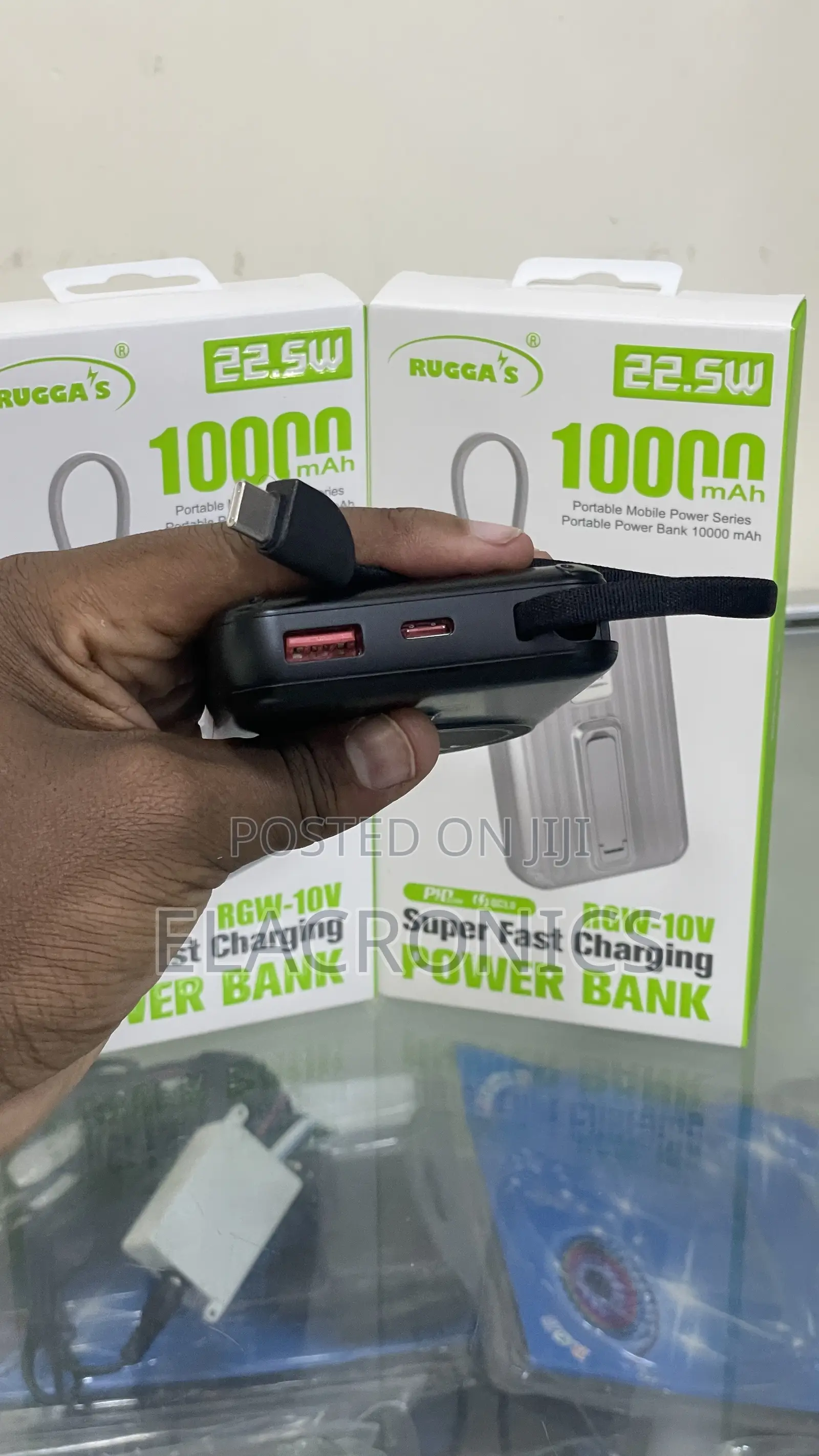 10000mah Wireless Ruggas Power Bank | 22.5w Fast Charge