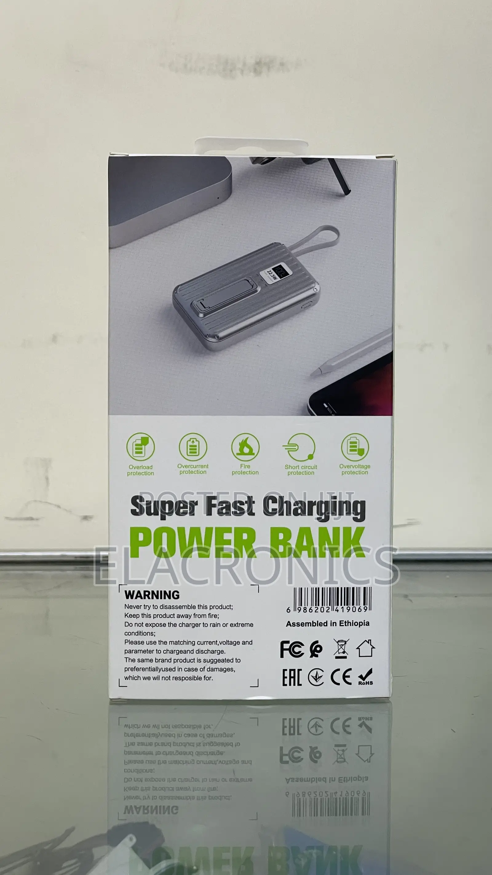 10000mah Wireless Ruggas Power Bank | 22.5w Fast Charge