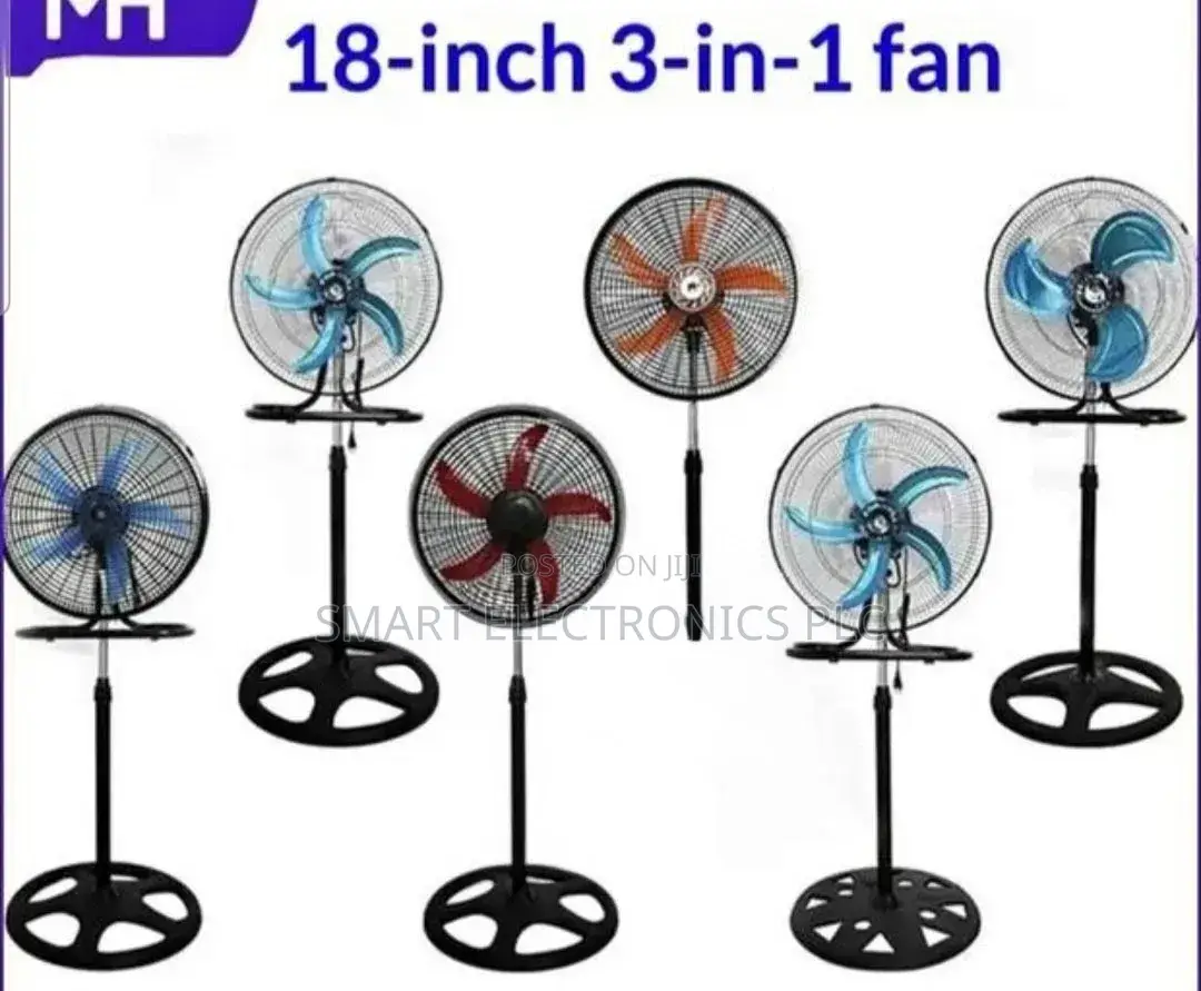 Fan 18-Inch 3-in-1 Industrial Standing Fans Designed for Versatile