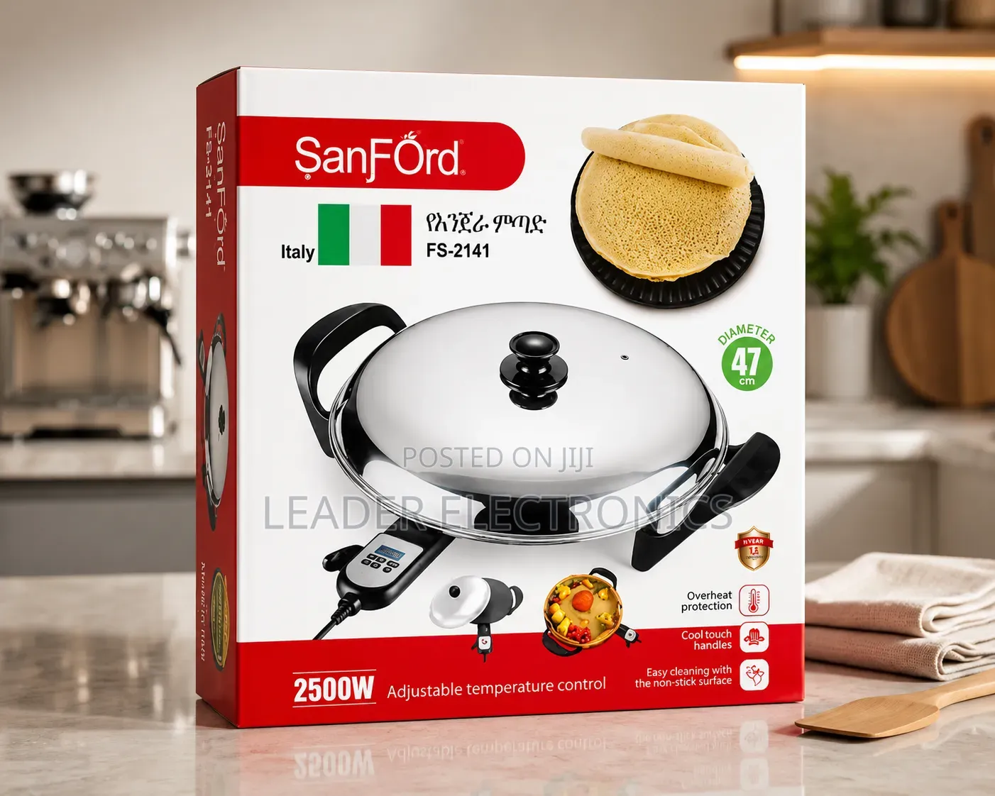 Sanford Italy Electric Injera Mitad (የእንጀራ ምጣድ) – Premium Quality