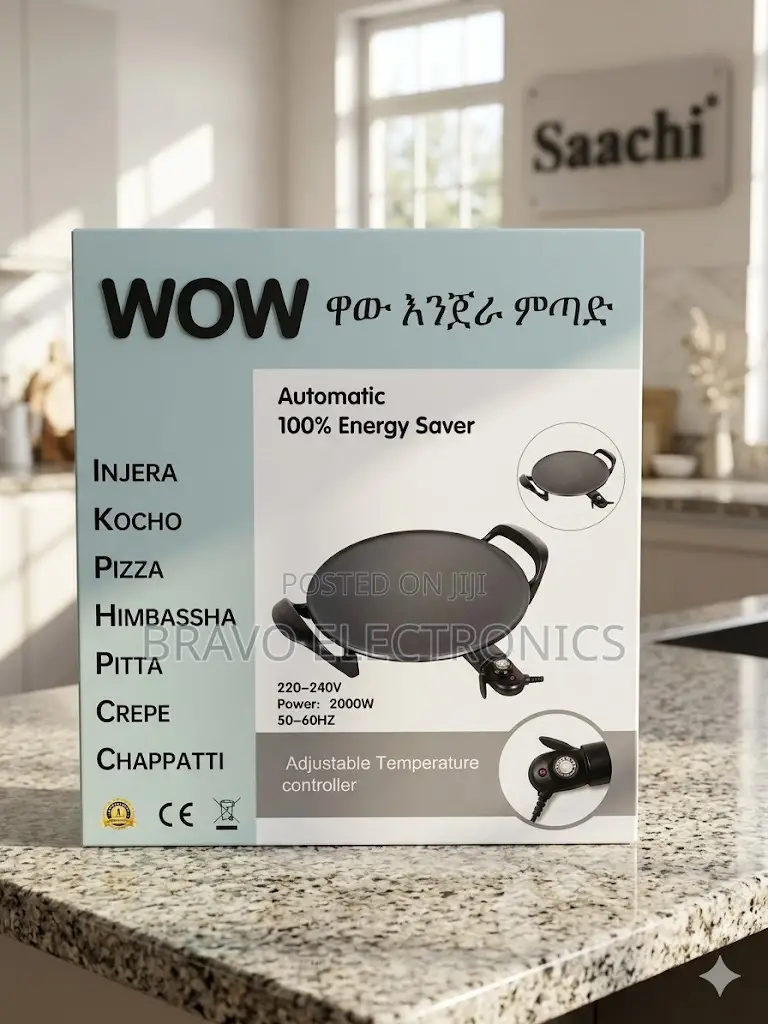 Wow Electric Injera Mitad 46cm – Premium All-in-One Grill 