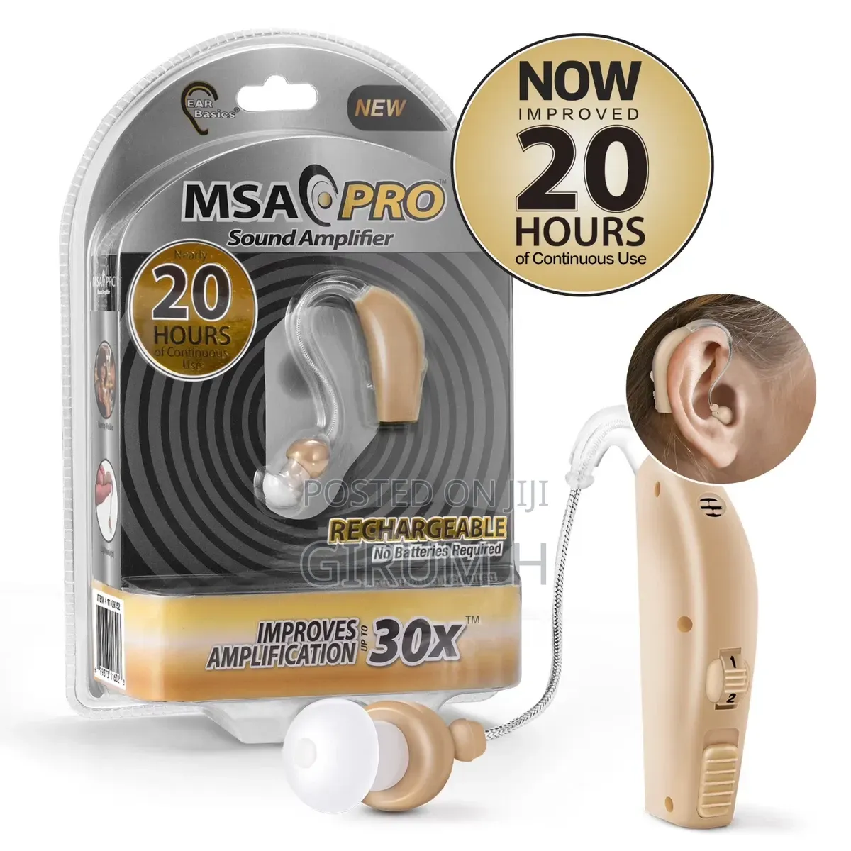 Rechargeable Hearing Aid Msa Pro, 30x