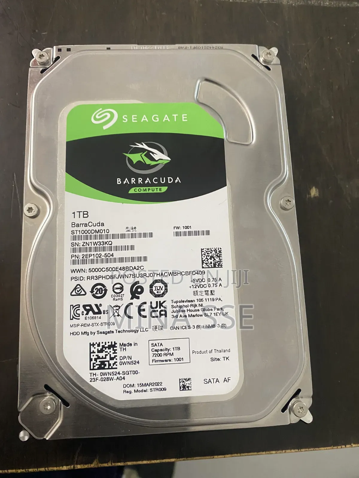 Seagate Barracuda 1tb 7200rpm Sata Desktop Hard Drive (St1000dm010)