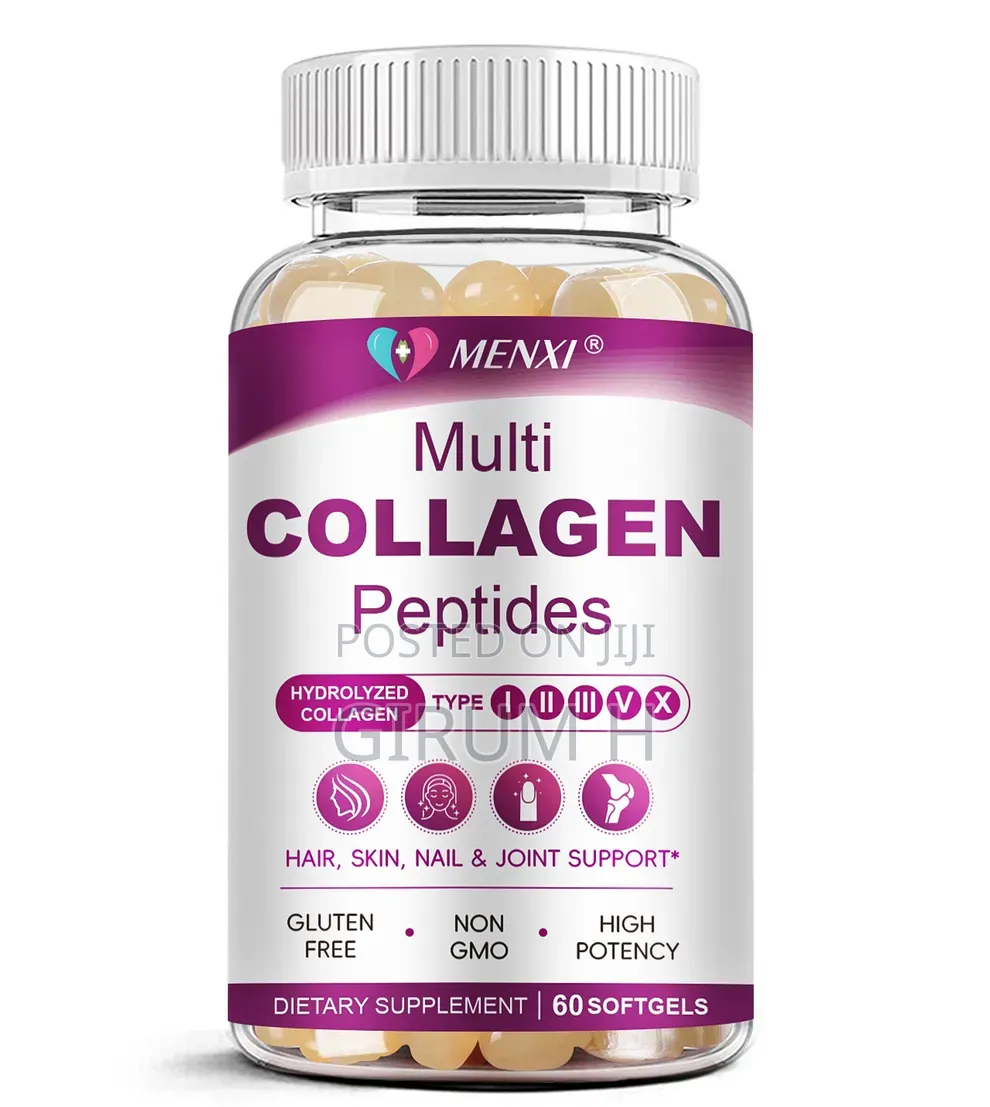 Multi Collagen Peptides, 60 Softgels Support Hair Skin Nails Joints.