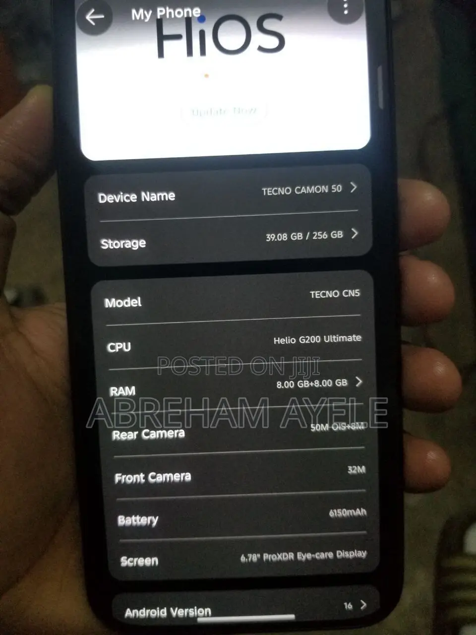New Tecno Camon 50 256 GB Black
