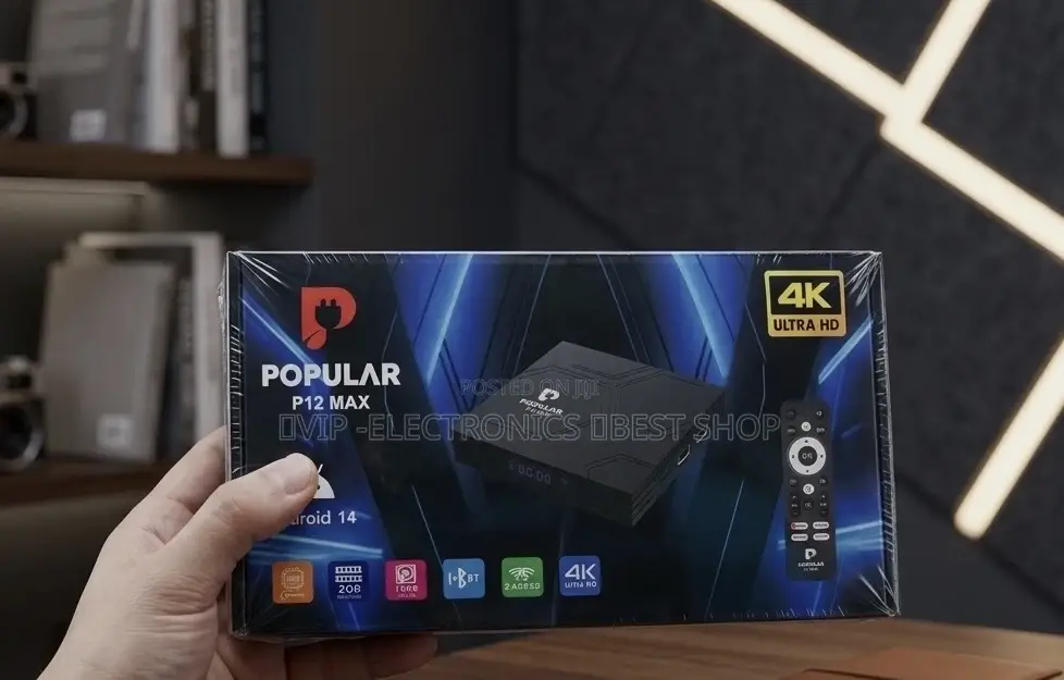 Popular P12 Max Android Tv Box 2gb of Ddr3 Ram and 16gb of Emmc Flash