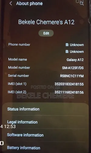 Samsung Galaxy A12 64 GB Blue