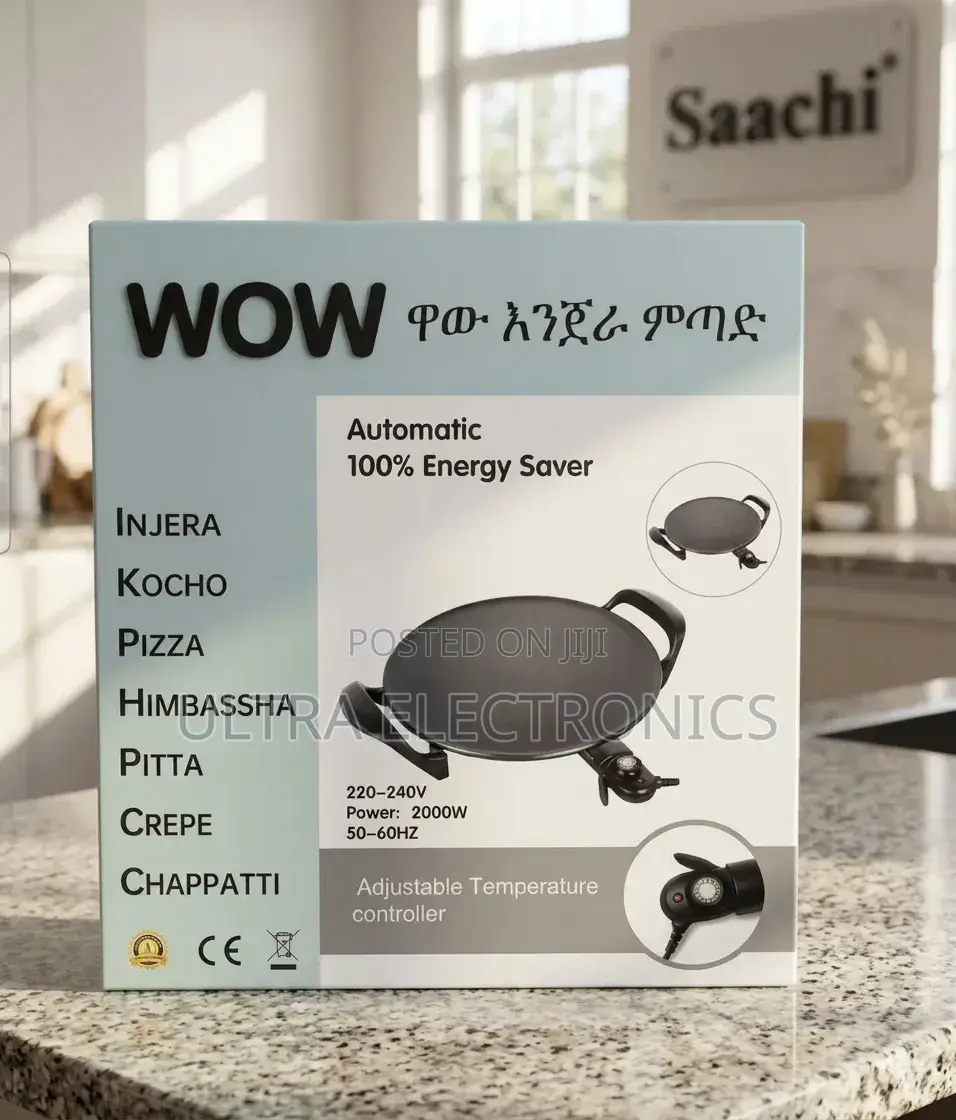 Wow Brand Automatic Injera Mitad, a 2000w Electric Cooking Appliance