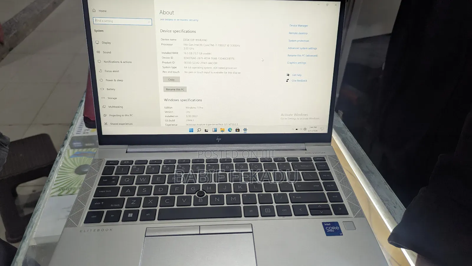 New Laptop HP EliteBook 840 16GB Intel Core i7 SSD 512GB