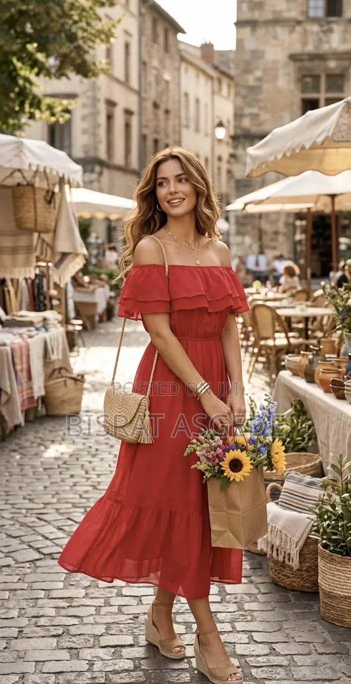 Bonda- ቦንዳ Off the Shoulder Bardot Dress