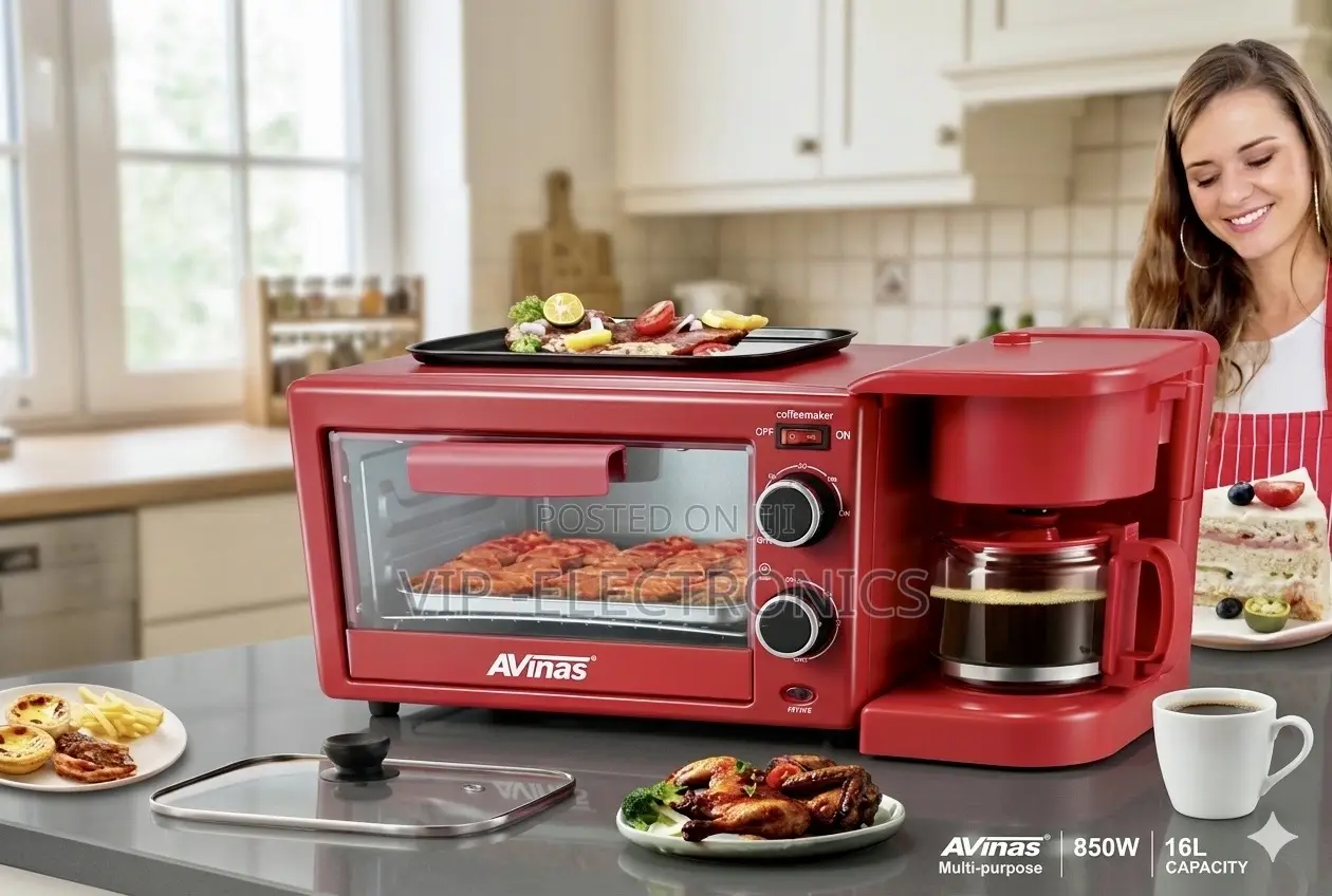 Avinas Multi-Purpose Breakfast Machine 16l–850w Compact Breakfast Oven