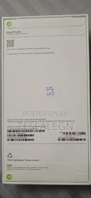 New Apple iPhone 17 Pro Max 256 GB Silver