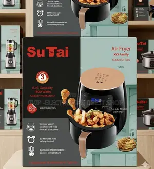 Sutai Air Fryer 6.0l Digital –1800w Smart Oil-Free Cooker