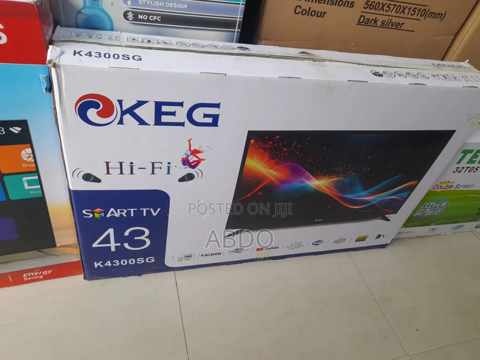 Keg Smart Tv 43 Inch Andraid Doubel 2025 Quality Brand Hifi