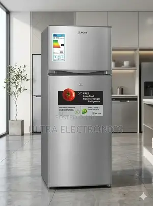 Boss Silver Top-freezer Refrigerator Features A Modern, Rust-free Desi