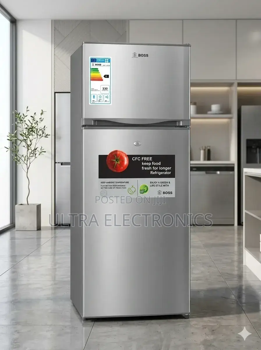 Boss Silver Top-freezer Refrigerator Features A Modern, Rust-free Desi