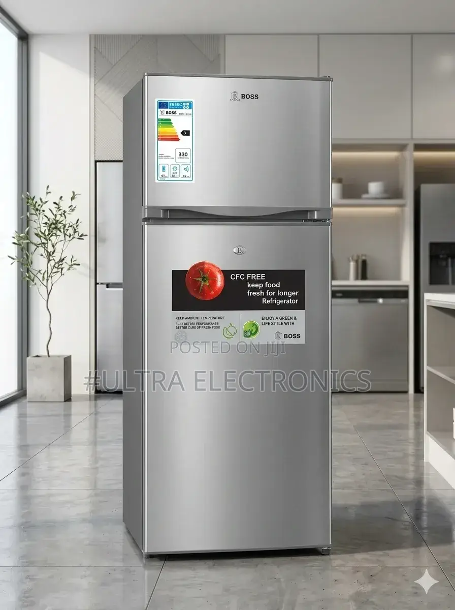 Boss Silver Top-freezer Refrigerator Features A Modern, Rust-free Desi