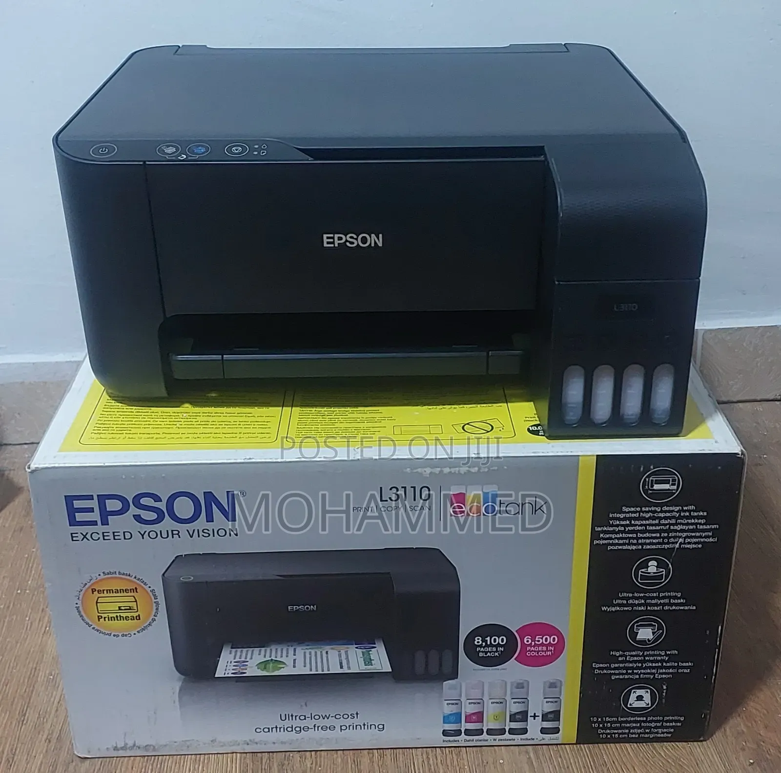 Epson L3110 3 In1 Print, Scan Copy