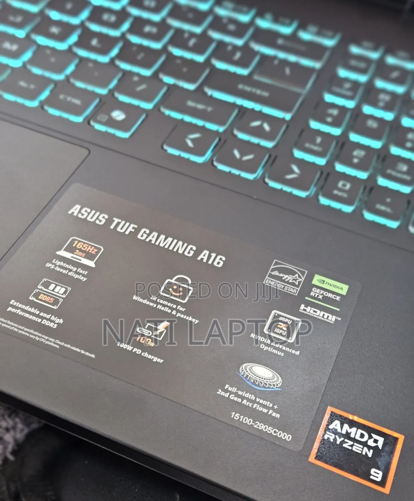 New Laptop Asus TUF Gaming A15 32GB AMD Ryzen 9 SSD 1T