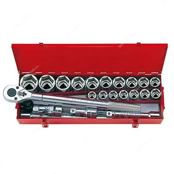 Drive Socket Wrench Set – Heavy Duty Socket Set With Metal Case