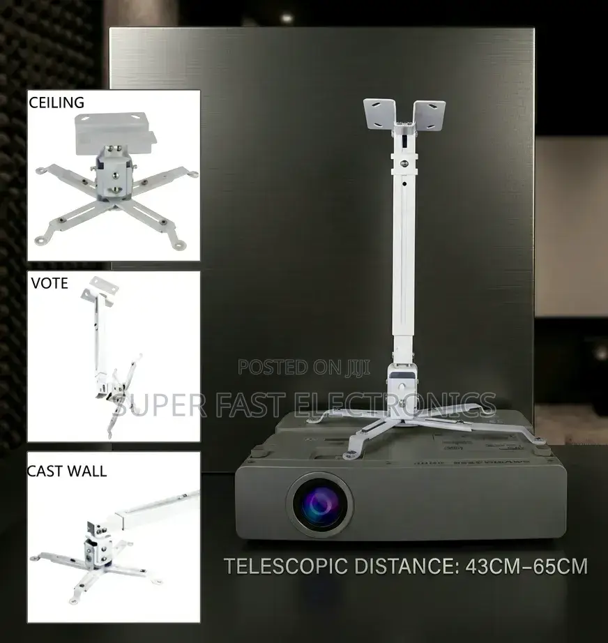 Universal Projector Ceiling Wall Mount Bracket – Adjustable