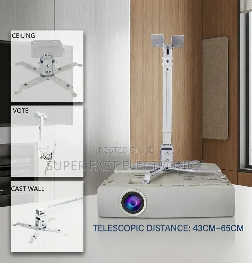 Universal Projector Ceiling Wall Mount Bracket – Adjustable
