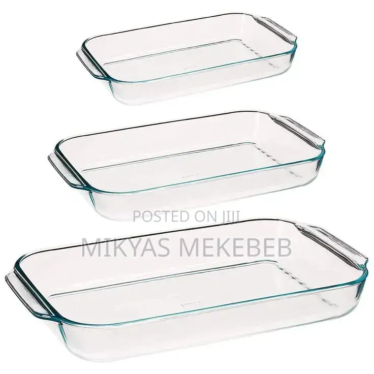 Glass Bakeware Set (Rectangular Shape)