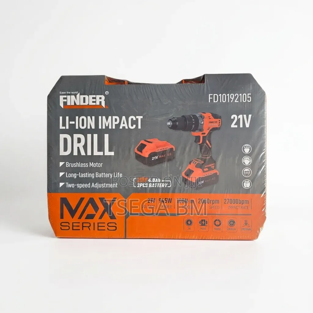 Finder 21v 120n.M Cordles Brushless Li-Ion Impact Drill 4ah