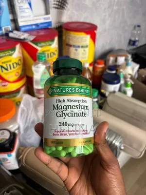 Nature's Bounty High Absorption Magnesium Glycinate 180 Capsules Usa
