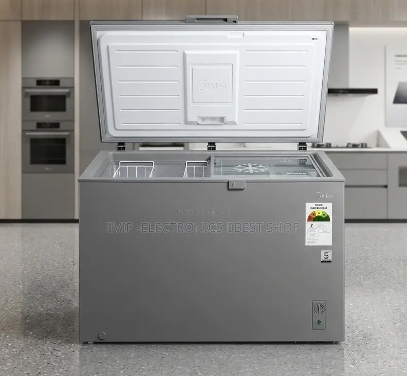 Midea Chest Freezer 479 – 340l Double Door Deep Freezer With