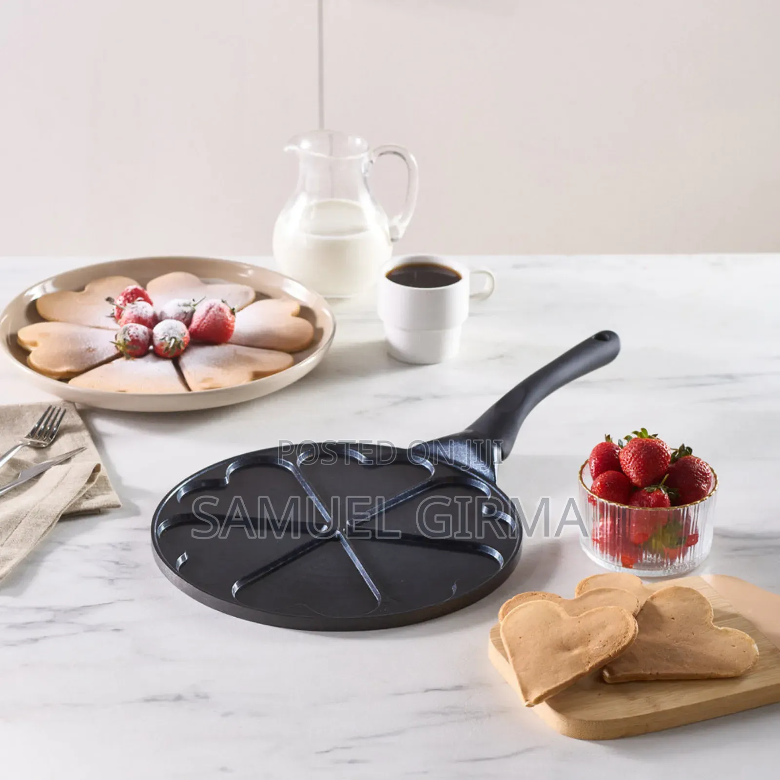 Granite Coated Pan Momcoc Smiley Face Non Stick Pancake Pan 