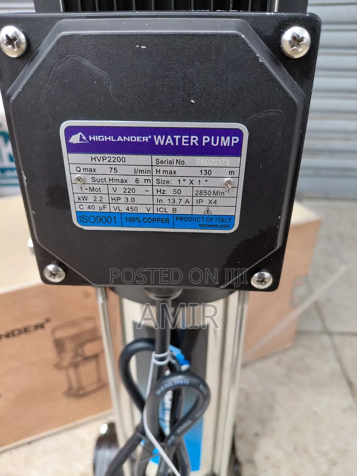 Vertical Pump 3hp ( የላቢያጆ ፓምፕ)