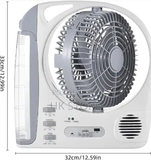 6 in 1 Rechargeable Fan With Led Lamp