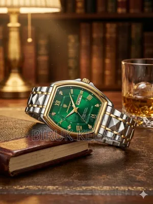 Poedagar Model 958 Men's Quartz Watch Featuring a Gold and Silver