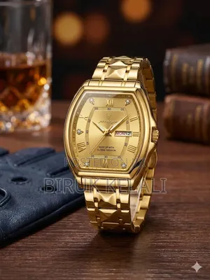 Poedagar 958 Luxury Quartz Wristwatch Featuring a Two-Tone Stainless