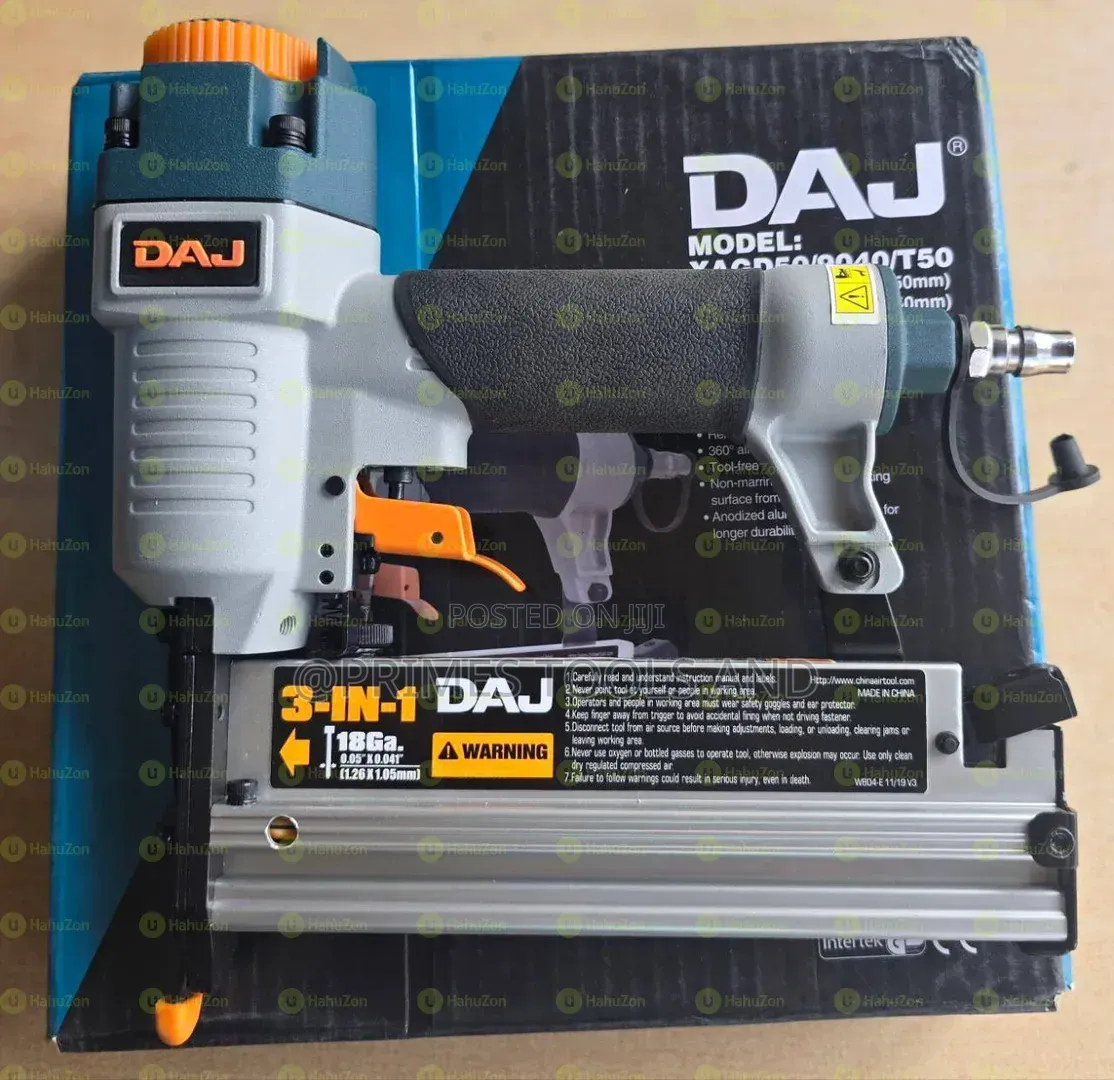 Daj 3-in-1 Pneumatic Brad Nailer Staple Gun