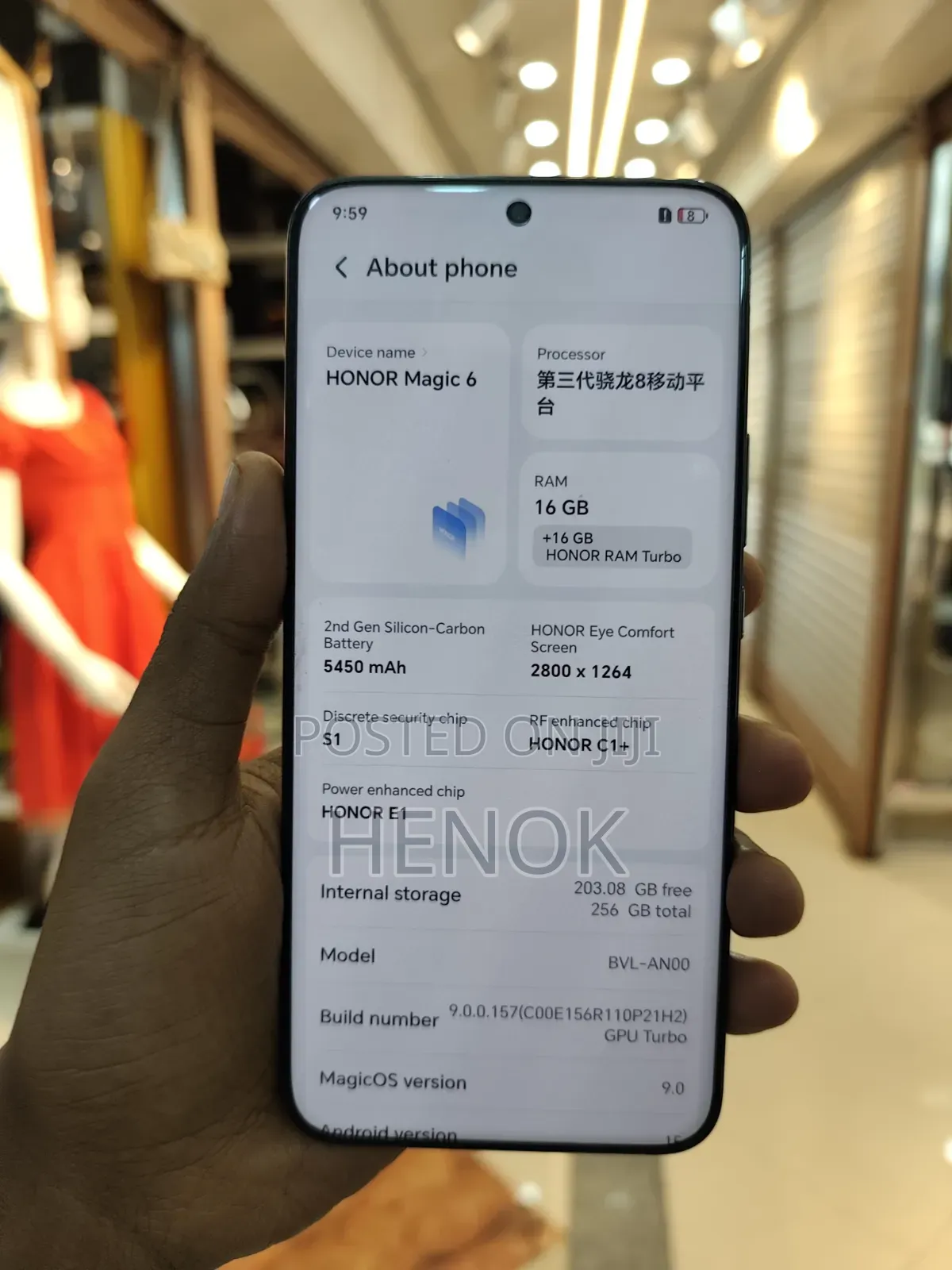 New Honor Magic6 256 GB Black