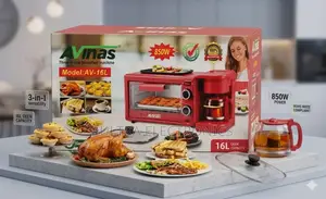 Avinas (Model: Av-16l) የተባለ ባለ 3-በ-1 ቁርስ ማዘጋጃ ማሽን ነው። ማሽኑ የሻይ/ቡና ማፍያ፣