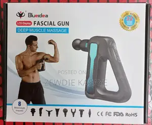 Blueidea Deep Muscle Massage Fascial Gun 8 Heads 32 Speeds