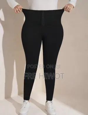 Plus Size Solid Color High Waist Casual Leggings