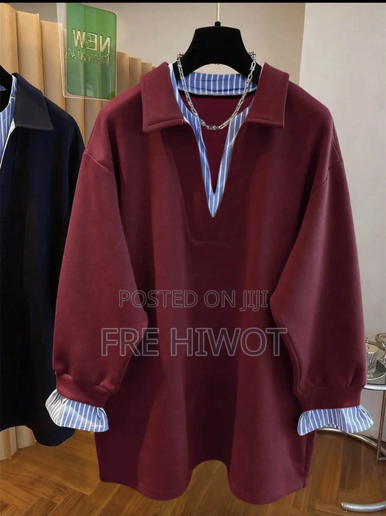 Women's Casual Striped Patchwork Sweatshirt