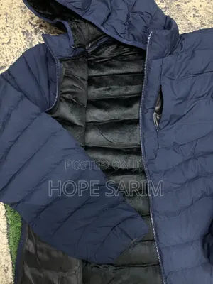 Husenlang Navy Puffer Jacket: