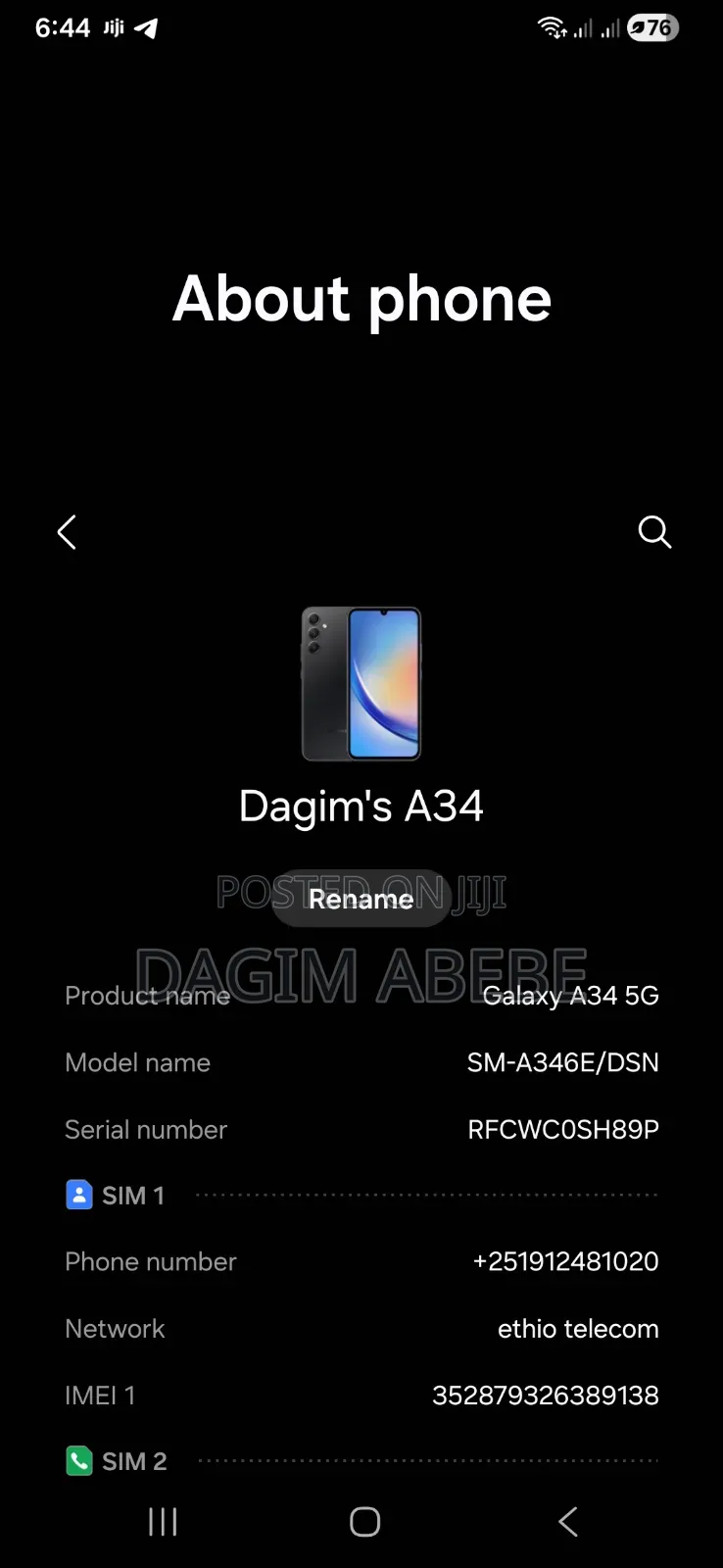 Samsung Galaxy A34 5G 128 GB Black