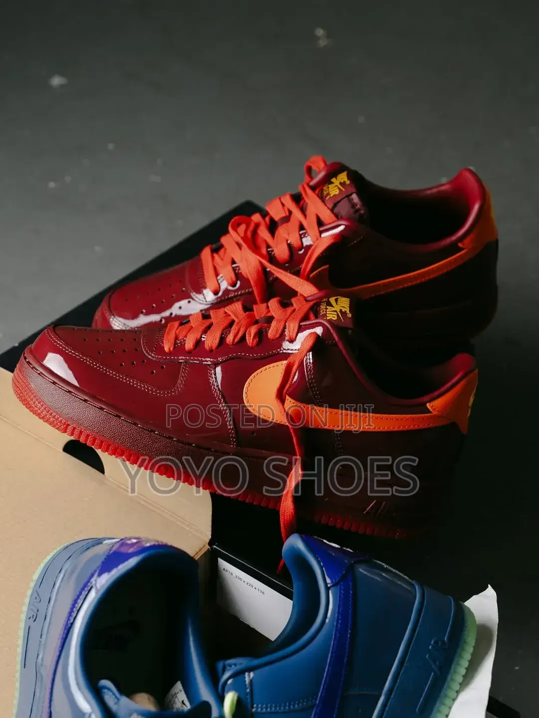 Nike Air Force 1 Low "Dark Team Red," Shiny, Deep Burgundy