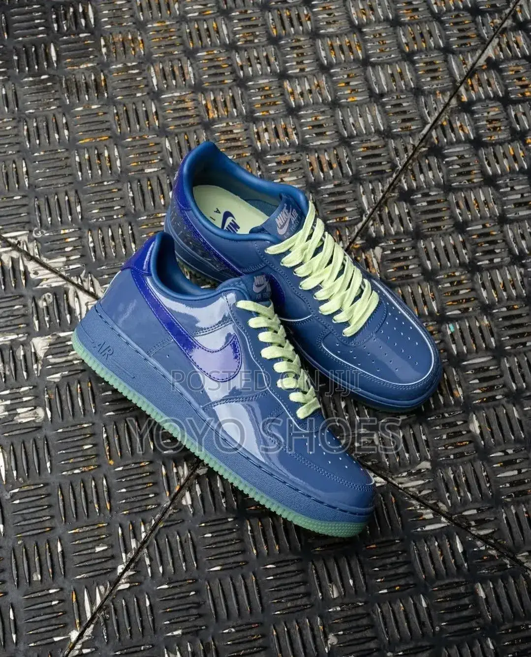 Nike Air Force 1 Low 'Patent Pack' Blue/Green Glossy Patent Leather