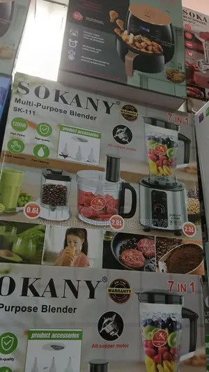Sokany Heavy-Duty 7-in-1 Food Processor and Multi-Purpose Blender