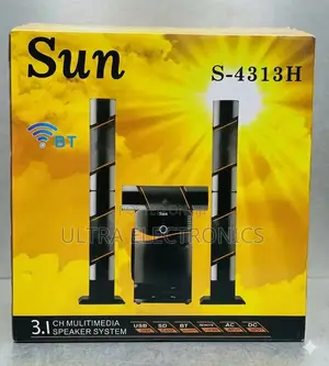 Sun S-4313h 3.1 Channel Multimedia Speaker System Featuring Bluetooth